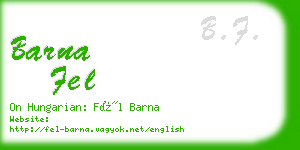 barna fel business card